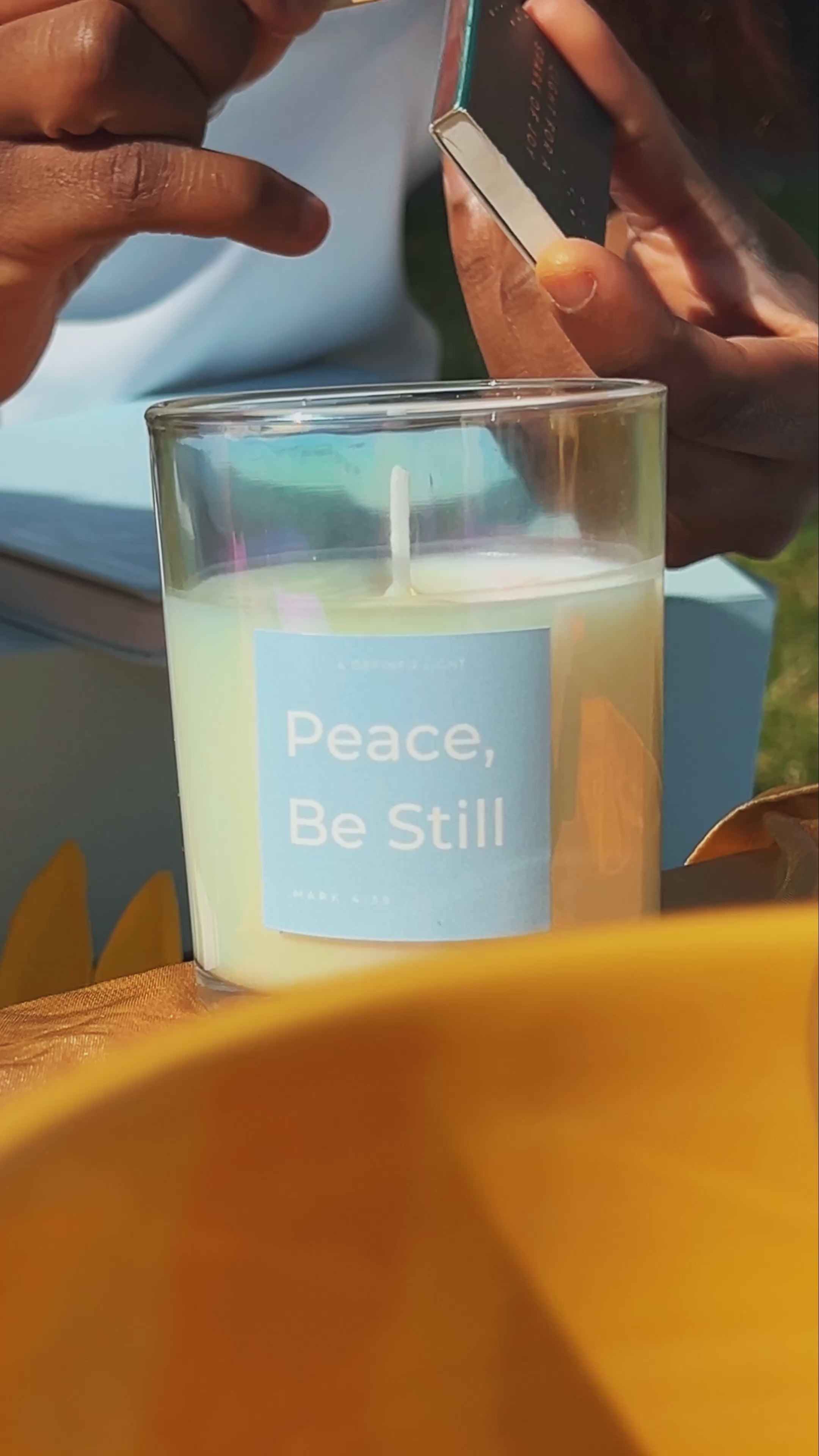 PEACE BE STILL (Handmade Candle).
